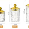 Set Of 3 Transparent Sealed Jar With Golden Lid - Image 10
