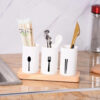 3pcs Drain Chopsticks Holder With Tray - Image 7