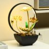 Waterfall Fountain With LED Ring Light - Image 9