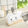 3pcs Drain Chopsticks Holder With Tray - Image 2