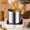3.5 L Deep Frying Pot With Glass Lid - Image 9