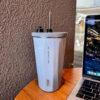 Tyeso Insulated Stainless Steel Coffee Cup With Straw - Image 6