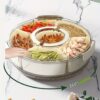 Portable Rotating Snack Tray With Lid - Image 3