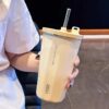 Tyeso Insulated Stainless Steel Coffee Cup With Straw - Image 8