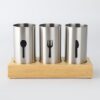 Stainless Steel 3 Portion Cutlery Holder With Tray - Image 6