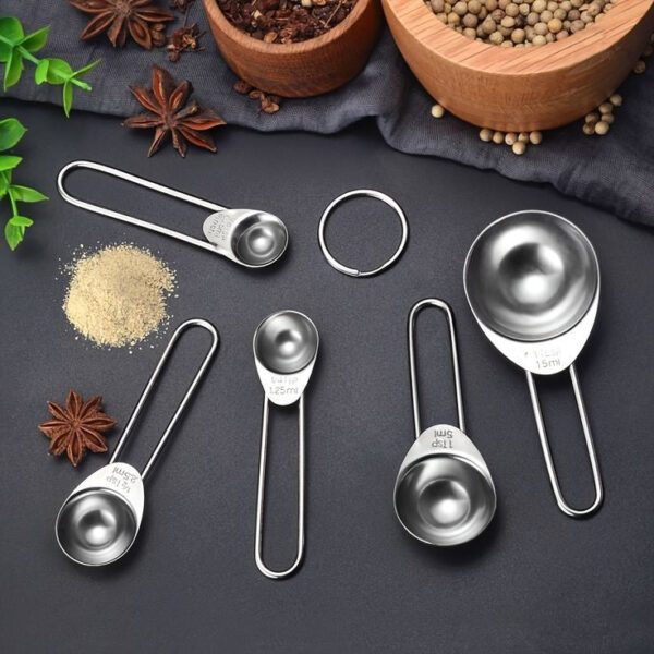 5Pcs Stainless Steel Measuring Spoon - Image 4