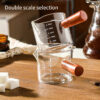 Double Nozzle Espresso Shot Glass With Wooden Handle - Image 2