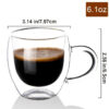 Double Wall Glass Coffee Mug 350 ML Capacity - Image 10