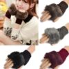 Stylish Faux Rabbit Hair Fur Gloves For Women - Image 8