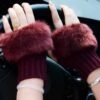 Stylish Faux Rabbit Hair Fur Gloves For Women - Image 6