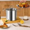 3.5 L Deep Frying Pot With Glass Lid - Image 3