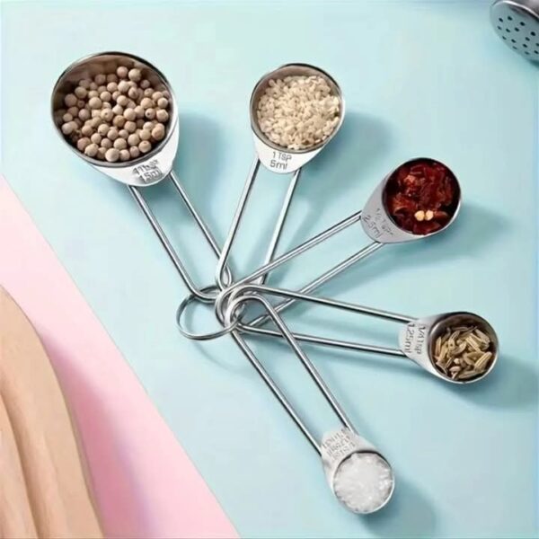 5Pcs Stainless Steel Measuring Spoon - Image 9