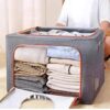 Foldable Clothes Storage Box With Metal Frame - Image 5