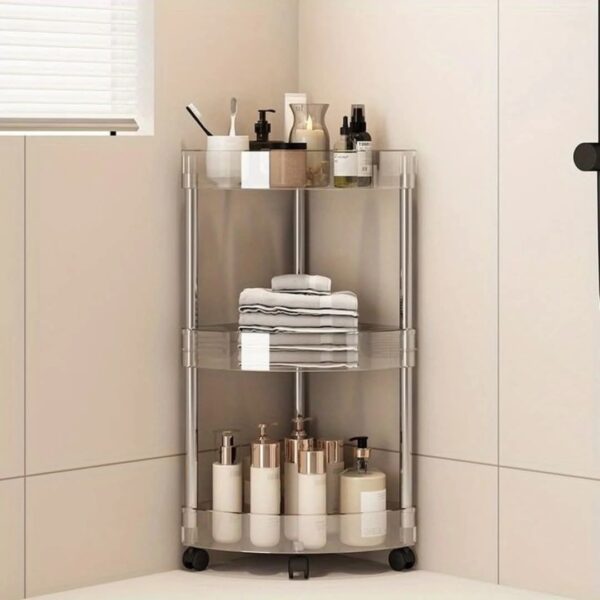 Acrylic Corner Trolley With Wheels - Image 7