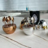 6 pcs Spoon Holder Egg Gold - Image 2