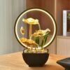 Waterfall Fountain With LED Ring Light - Image 2