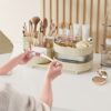 360° Rotating Multiple Compartments Makeup Storage Box - Image 3