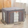 Foldable Clothes Storage Box With Metal Frame - Image 10