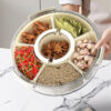 Portable Rotating Snack Tray With Lid